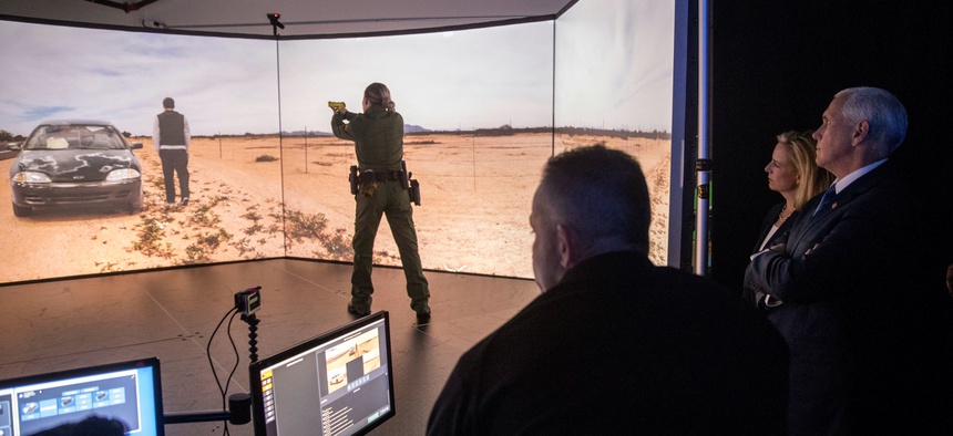 Virtual Simulator Training at the U.S. Customs and Border Protection Advanced Training Facility in Harpers Ferry, W.Va.