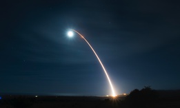 An unarmed Minuteman III, the current version of the ICBM, launches during a developmental test at 12:33 a.m. Pacific Time Wednesday, Feb. 5, 2020, at Vandenberg Air Force Base, Calif
