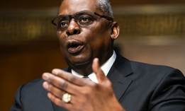 Secretary of Defense nominee Lloyd Austin, a recently retired Army general, speaks during his conformation hearing before the Senate Armed Services Committee on Capitol Hill, Tuesday, Jan. 19, 2021.