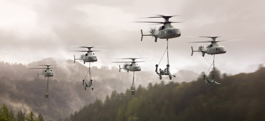 A Sikorsky-Boeing Defiant-X concept image.