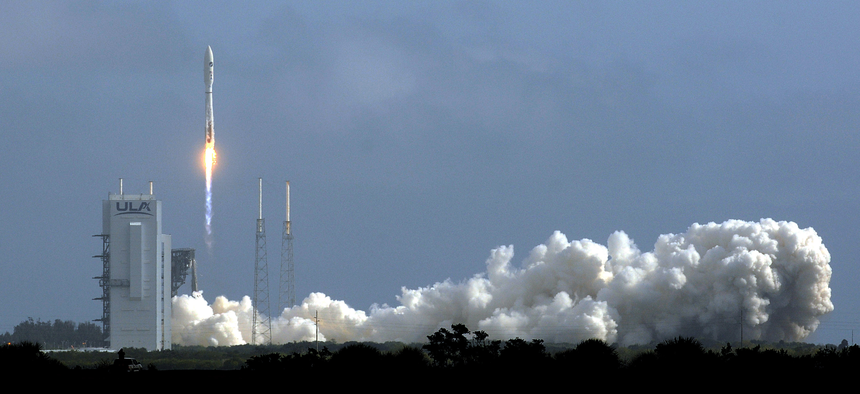 On a Space Force mission, a United Launch Alliance Atlas V rocket carrying the X-37B Orbital Test Vehicle (OTV-6) launches from pad 41 at Cape Canaveral Air Force Station, Fla., on May 17, 2020.