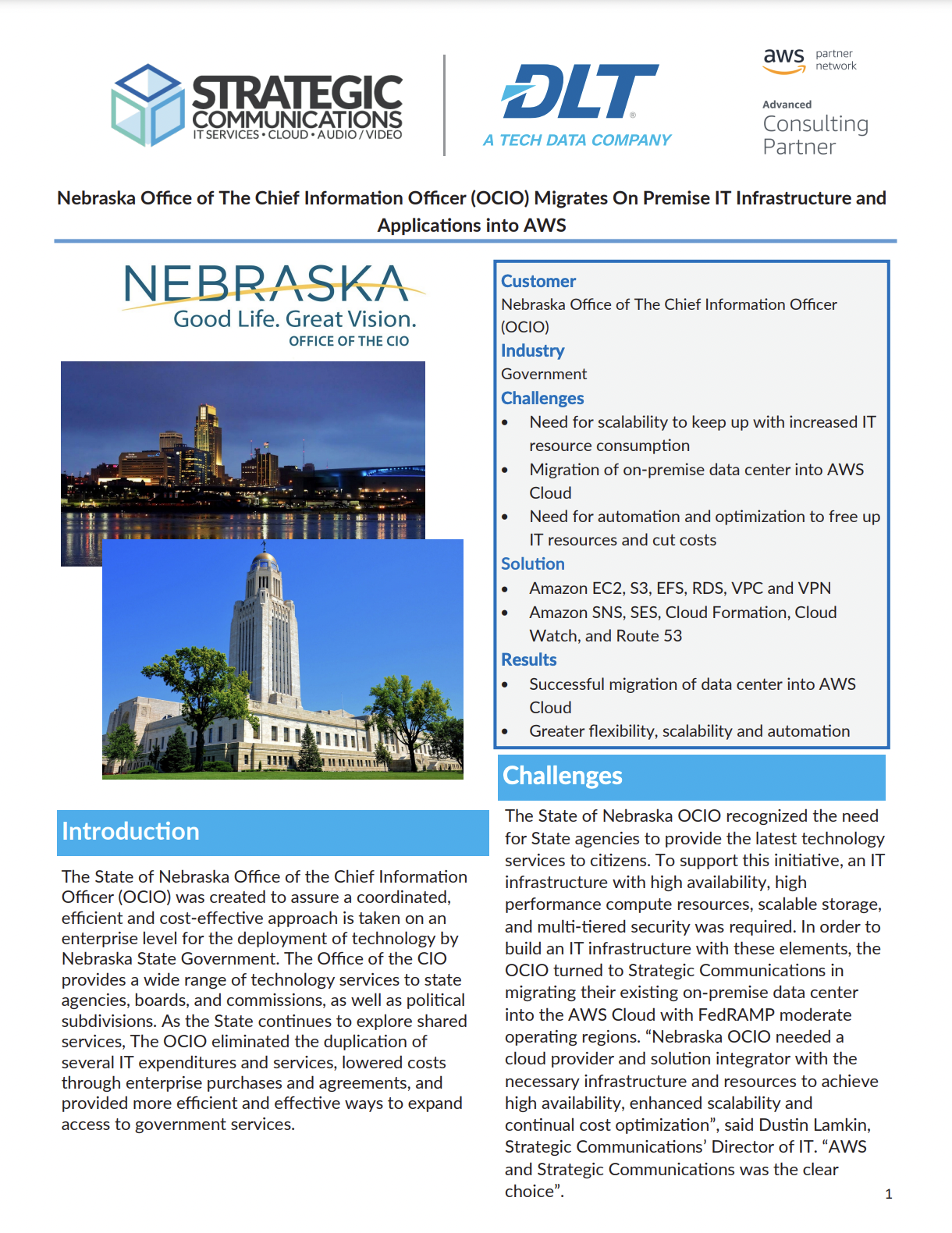 Nebraska OCIO Migrates On Premise IT Infrastructure and Applications